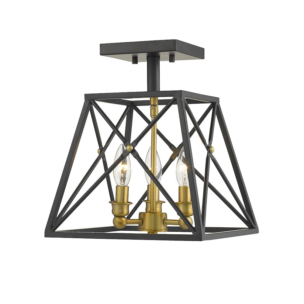 Z-Lite 3 Light Semi Flush Mount. Picture 1