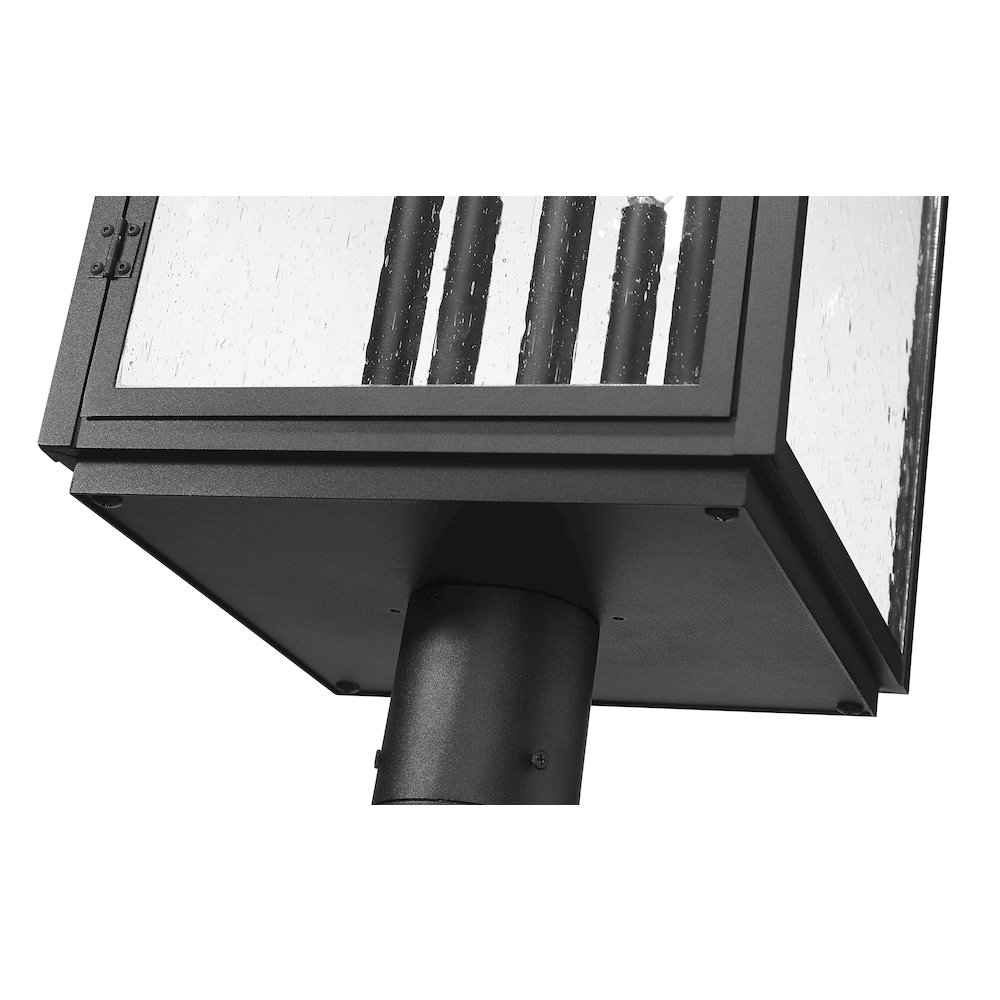 Z-Lite Hartwell 5 Light Outdoor Post Mounted Fixture in Sand Black color. Picture 4