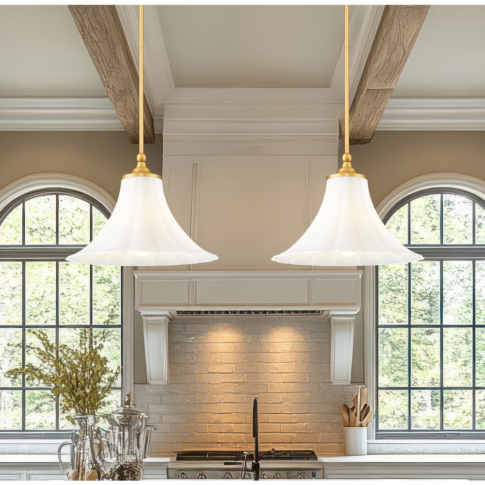 Z-Lite 1 Light Pendant, Modern Gold. Picture 6