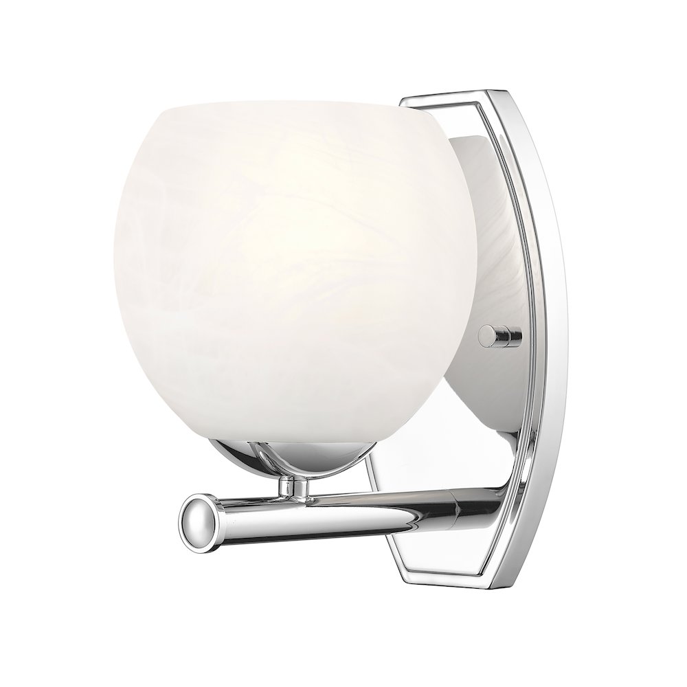 Z-Lite 1 Light Wall Sconce, Chrome. Picture 1