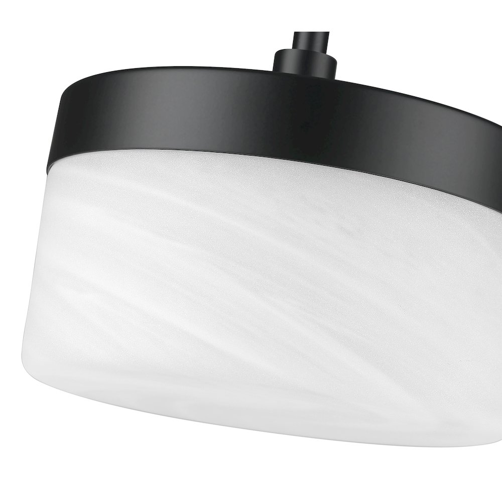 Z-Lite 1 Light Pendant, Matte Black. Picture 4