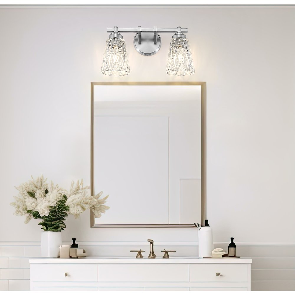 Z-Lite 2 Light Vanity, Brushed Nickel. Picture 5