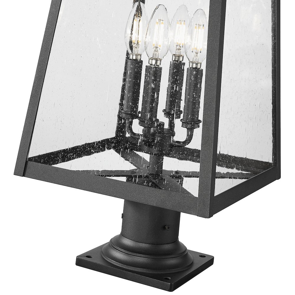 Z-Lite 4 Light Outdoor Pier Mounted Fixture. Picture 4