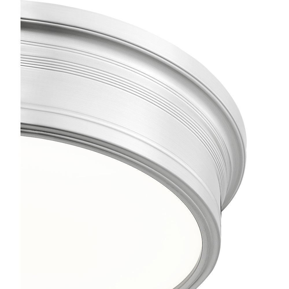 Z-Lite 1 Light Flush Mount, Brushed Nickel. Picture 4