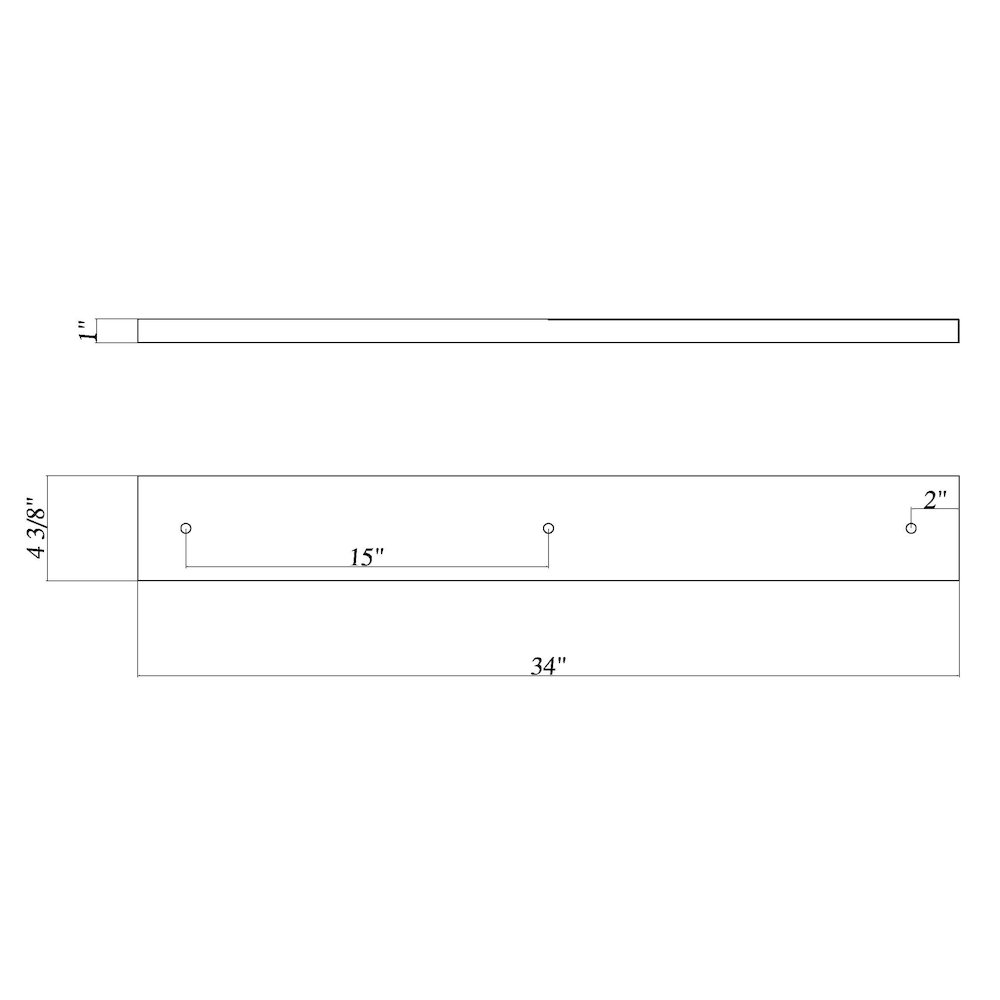 Z-Lite Multi Point Canopy 2 Light Ceiling Plate, Matte Black. Picture 2