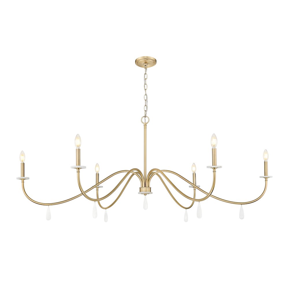 Z-Lite 6 Light Chandelier, Mordern Gold. Picture 3
