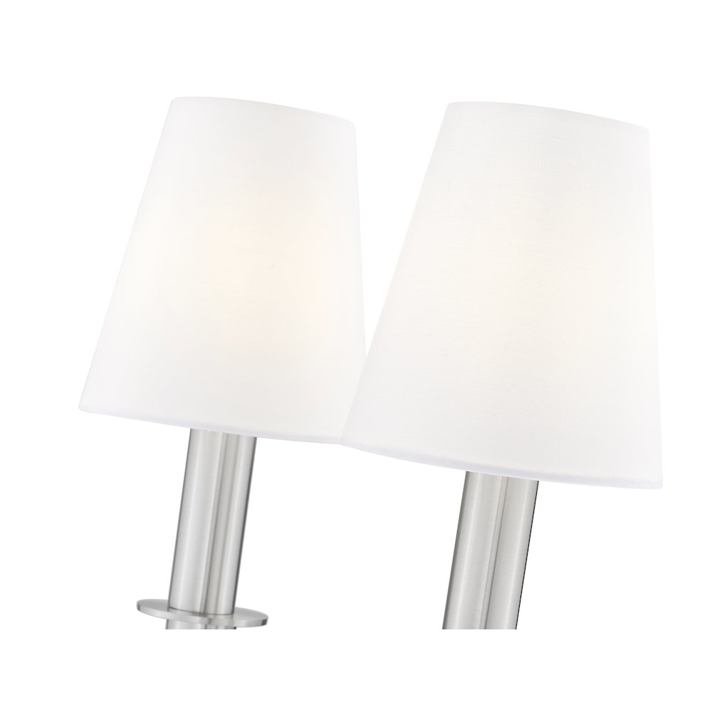Tova 2 Light Brushed Nickel Wall Sconce. Picture 6
