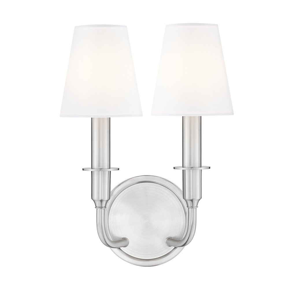 Tova 2 Light Brushed Nickel Wall Sconce. Picture 5