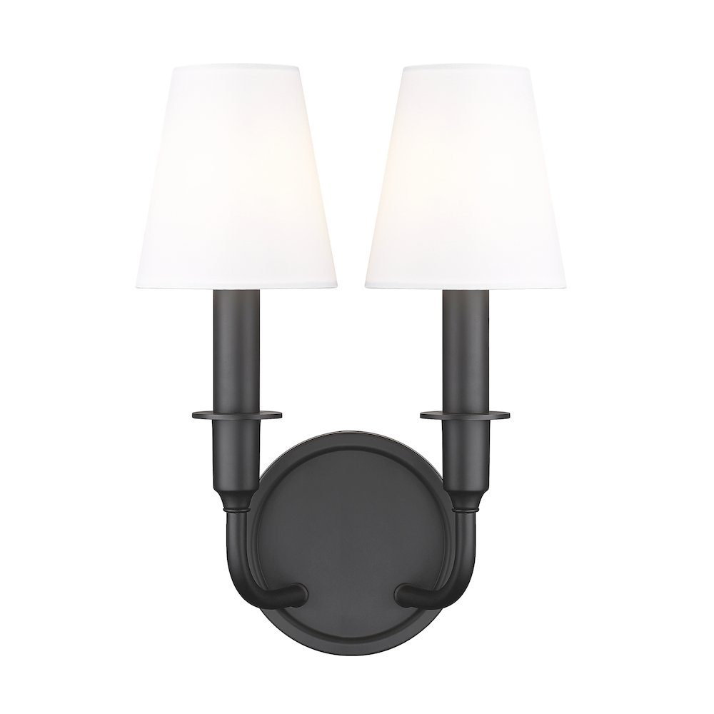 Tova 2 Light Matte Black Wall Sconce. Picture 5