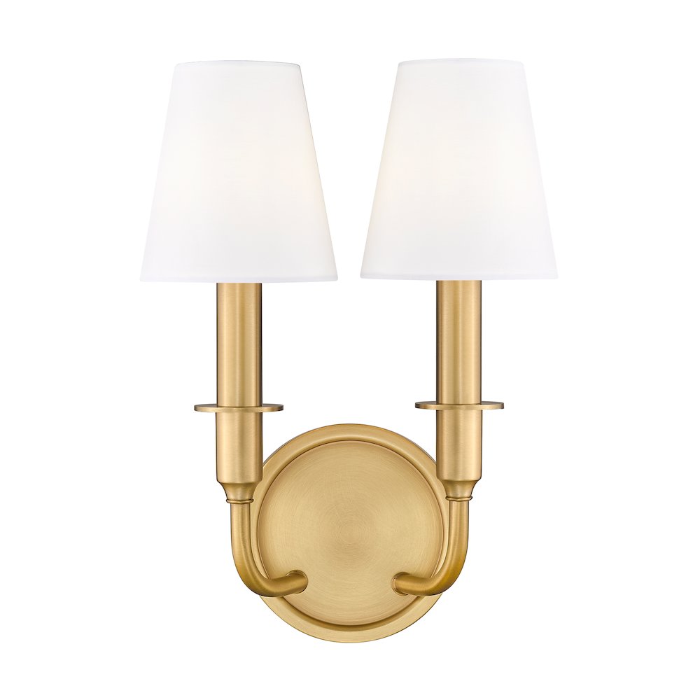 Tova 2 Light Rubbed Brass Wall Sconce. Picture 5