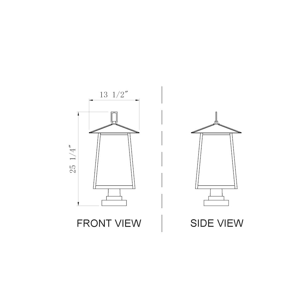 Z-Lite 4 Light Outdoor Pier Mounted Fixture. Picture 8