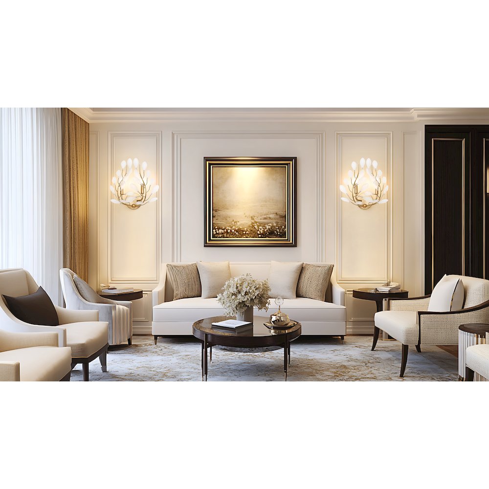 Z-Lite 2 Light Wall Sconce, Modern Gold. Picture 6