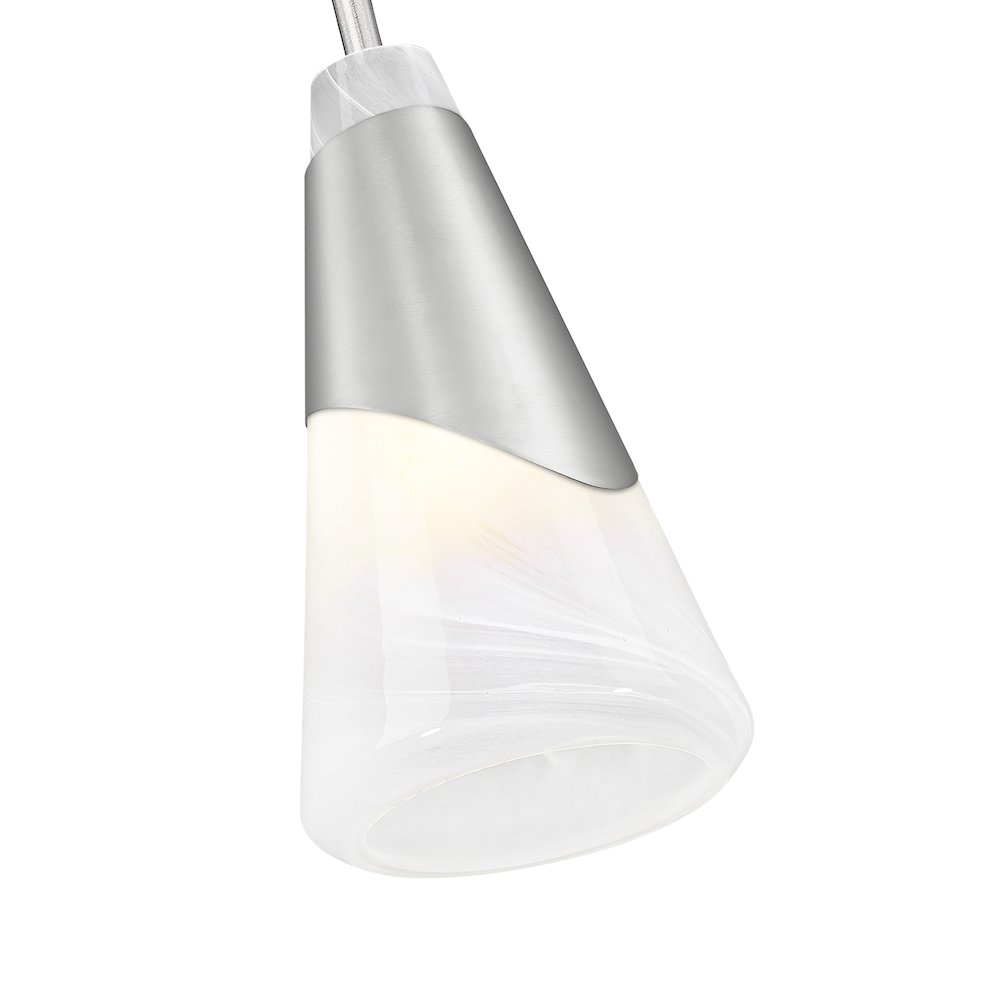 Z-Lite Aimie 1 Light Pendant, Brushed Nickel. Picture 4