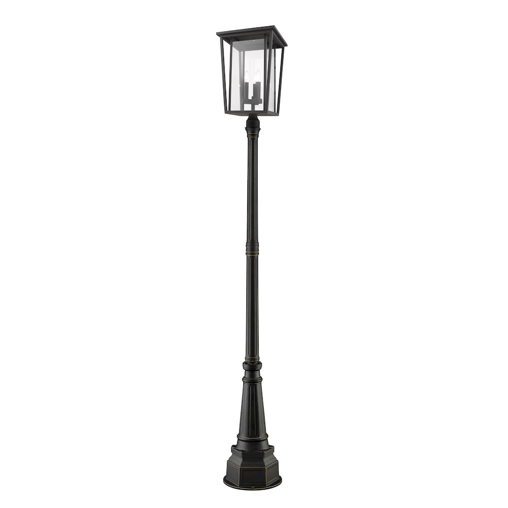 Z-Lite 3 Light Outdoor Post Mounted Fixture. Picture 1