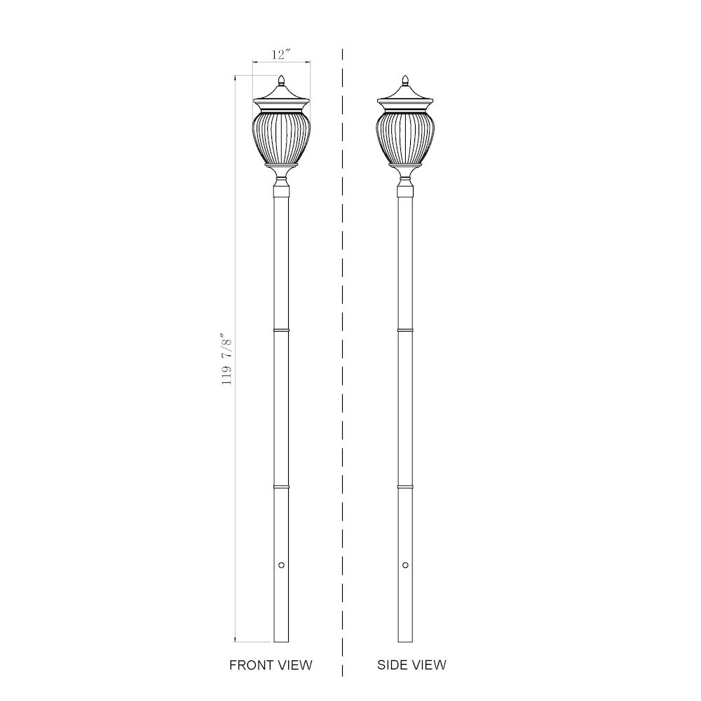 Z-Lite 4 Light Outdoor Post Mounted Fixture. Picture 8