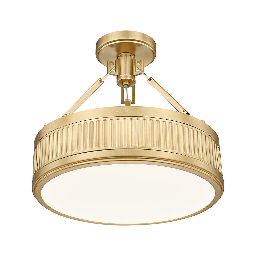 Z-Lite 1 Light Semi Flush Mount, Modern Gold. Picture 3
