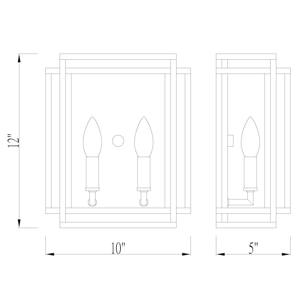 Z-Lite 2 Light Wall Sconce. Picture 8