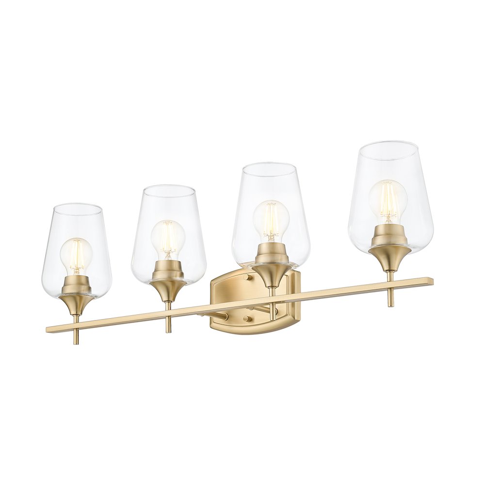 Z-Lite 4 Light Vanity, Burnished Brass. Picture 3