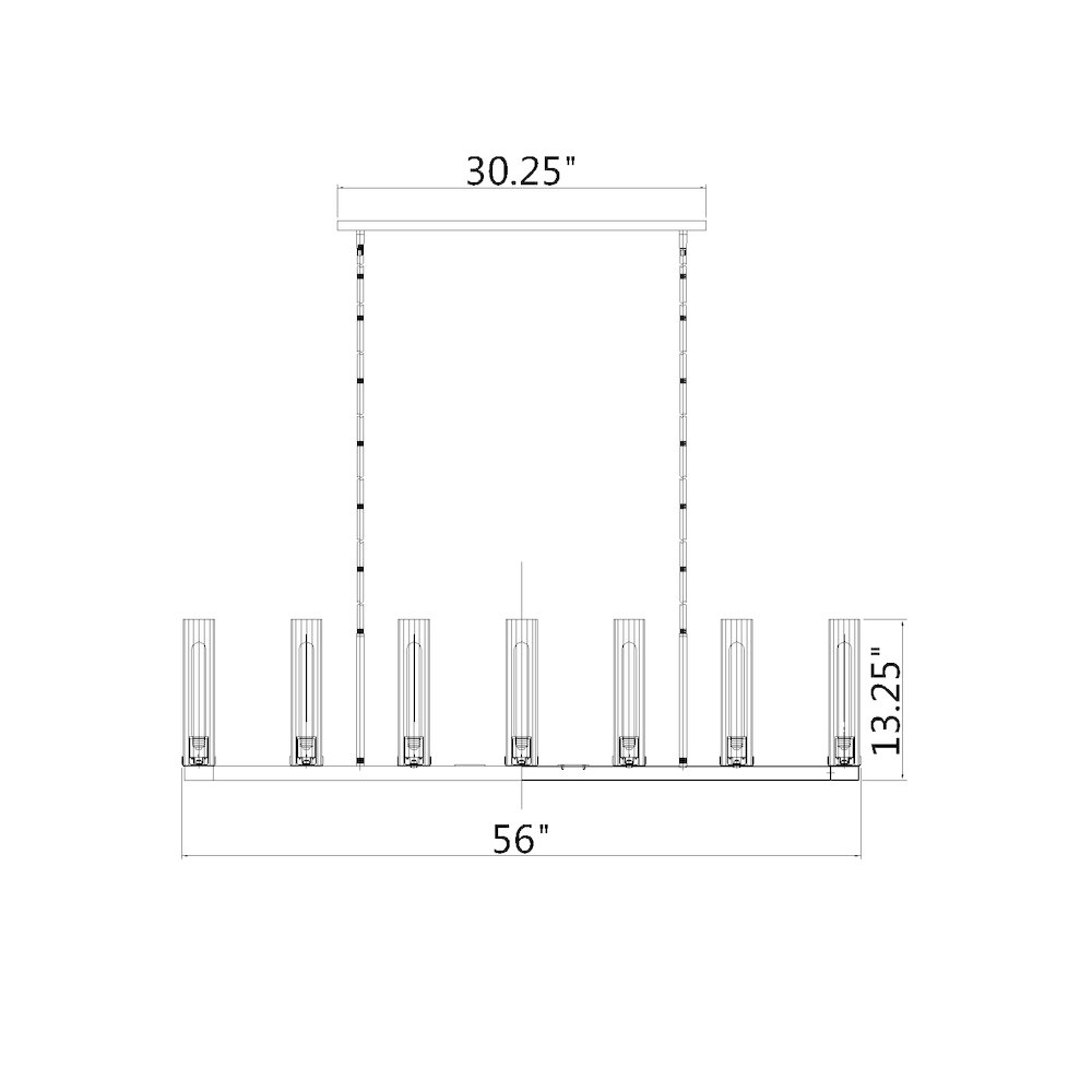 Z-Lite 9 Light Linear Chandelier. Picture 8