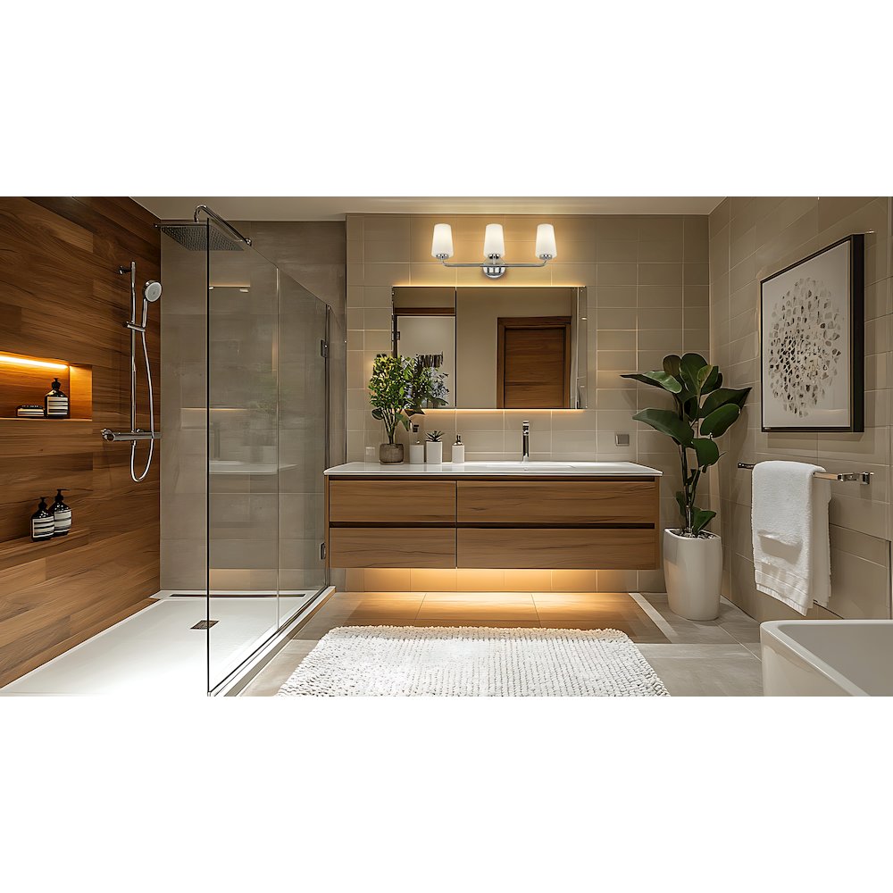 Z-Lite Montford 3 Light Vanity in Chrome color, Steel frame. Picture 7