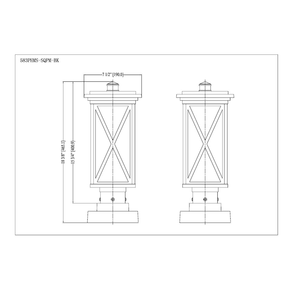 Z-Lite 1 Light Outdoor Pier Mounted Fixture. Picture 8