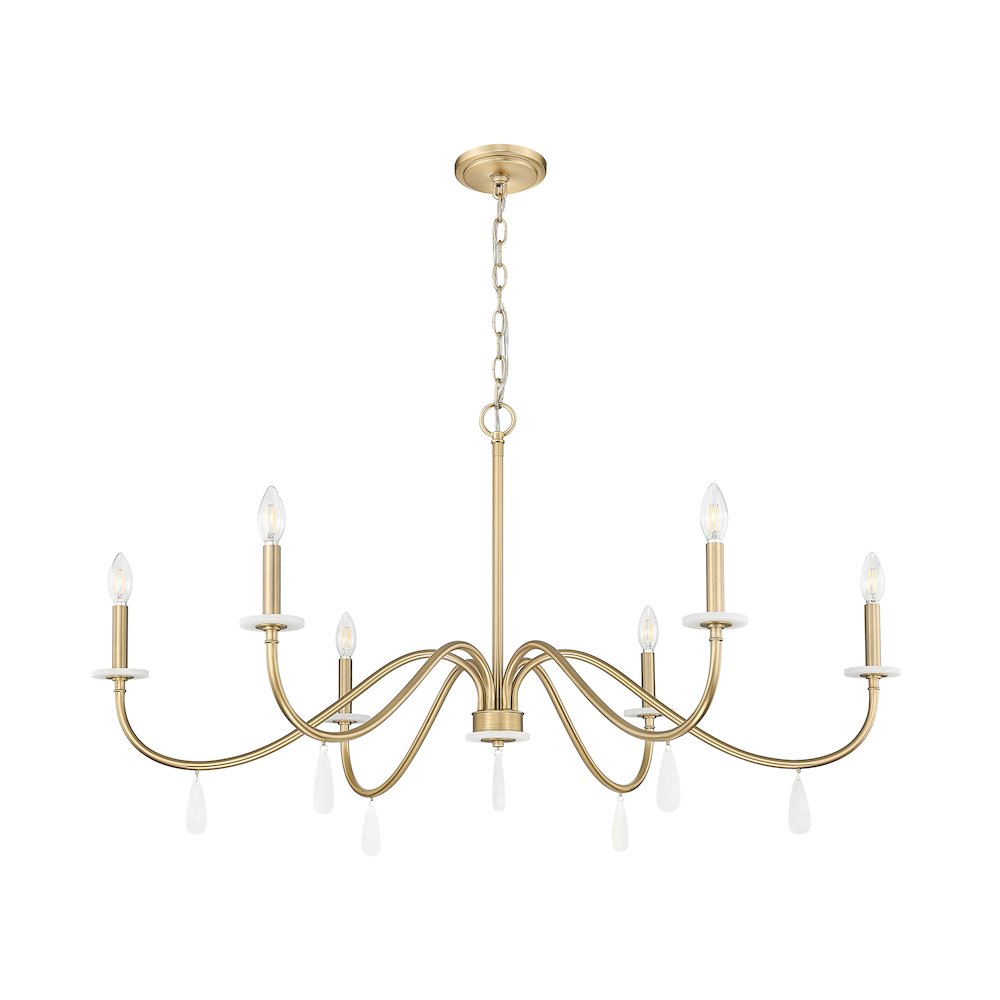 Z-Lite 6 Light Chandelier, Mordern Gold. Picture 7