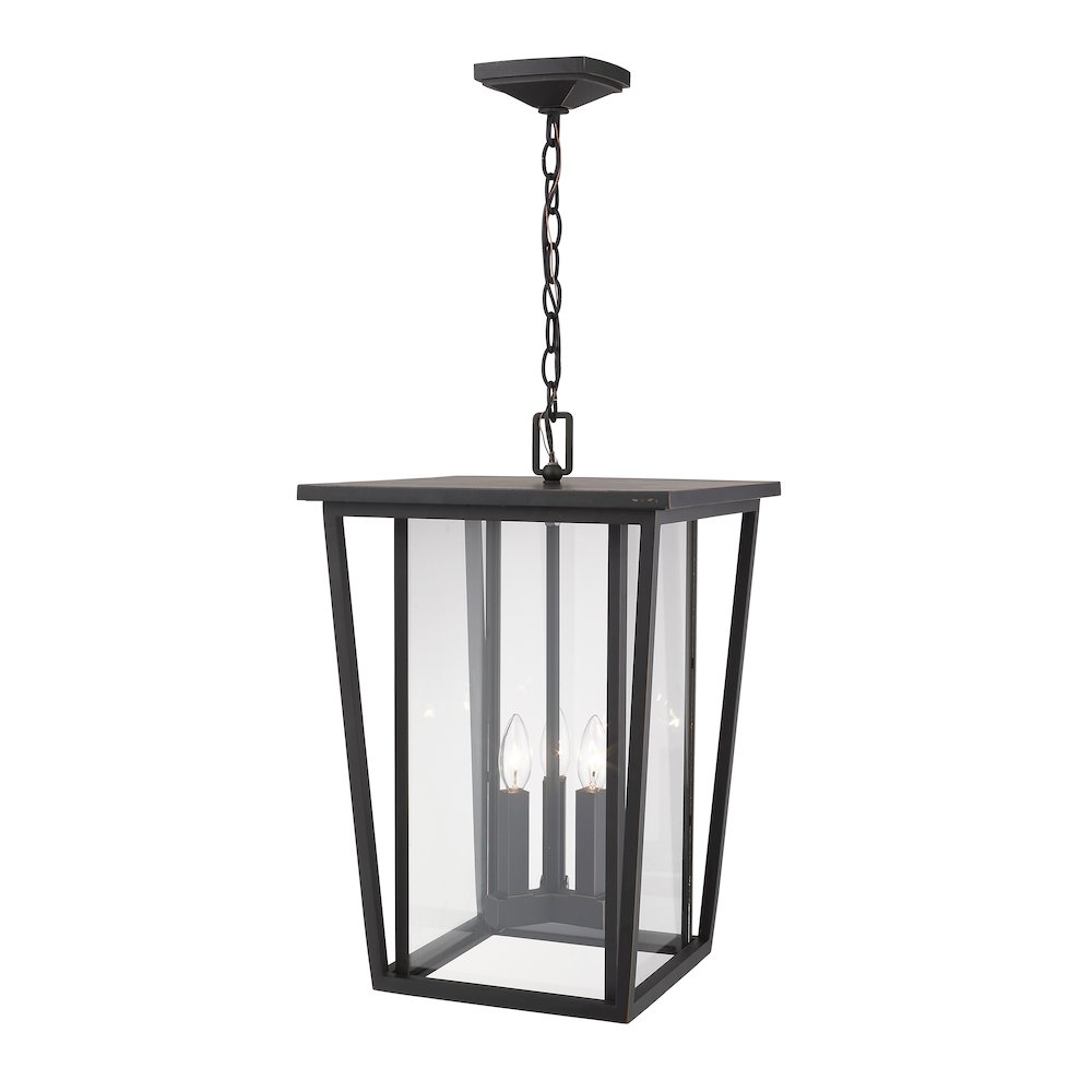Z-Lite 3 Light Outdoor Chain Mount Ceiling Fixture. Picture 3