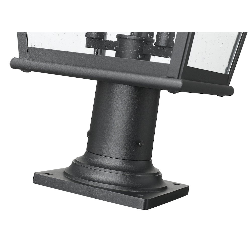 Z-Lite 3 Light Outdoor Pier Mounted Fixture, Sand Black. Picture 4