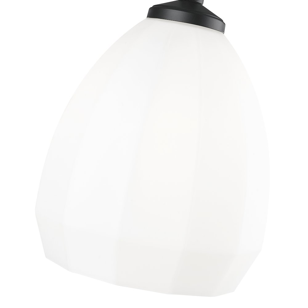 Z-Lite Oren 1 Light Pendant in Matte Black color, Steel frame. Picture 4