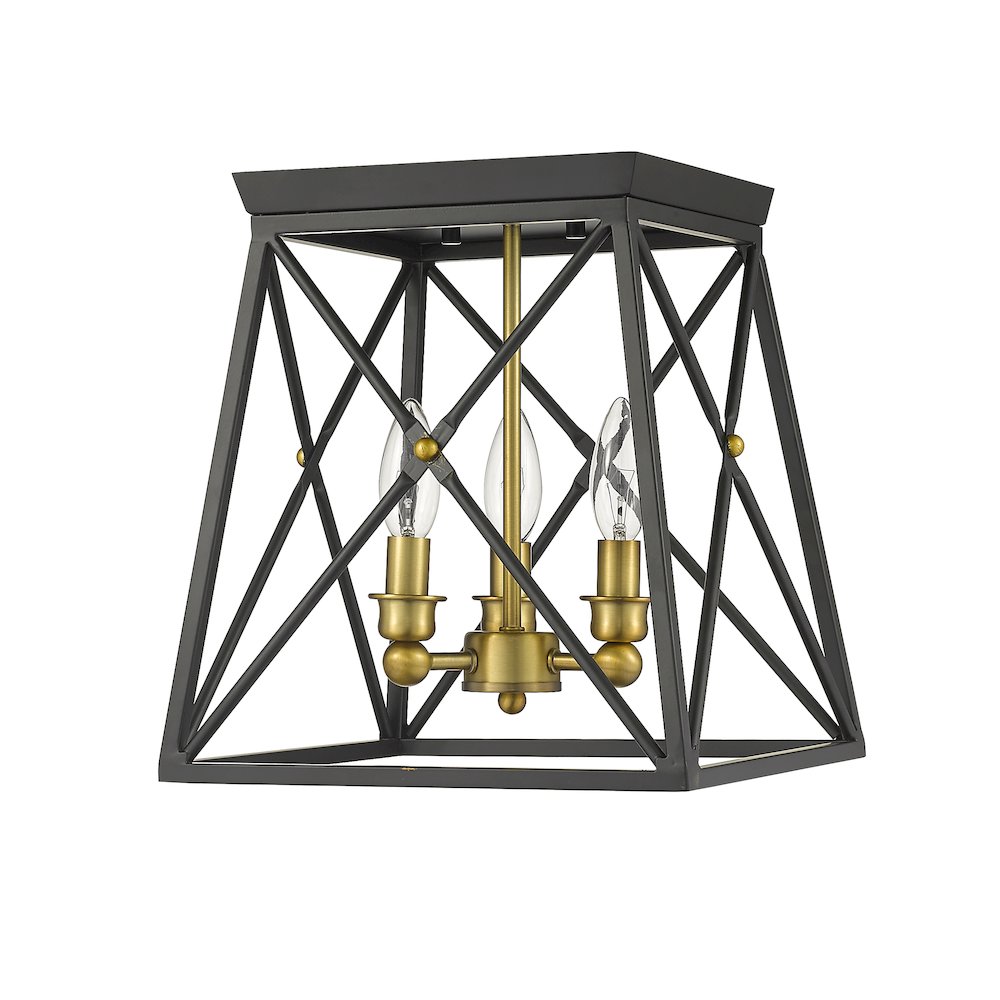 Z-Lite 3 Light Flush Mount. Picture 5