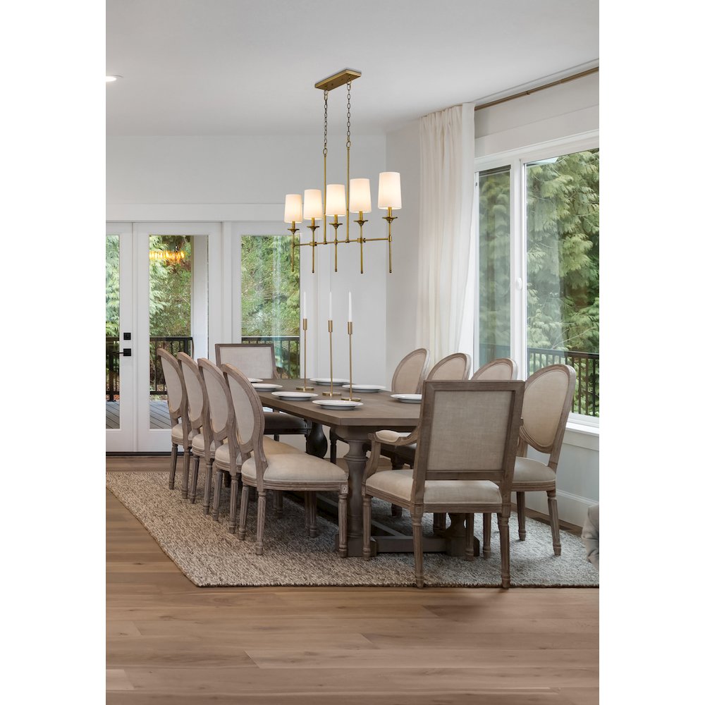 Z-Lite 5 Light Linear Chandelier. Picture 6