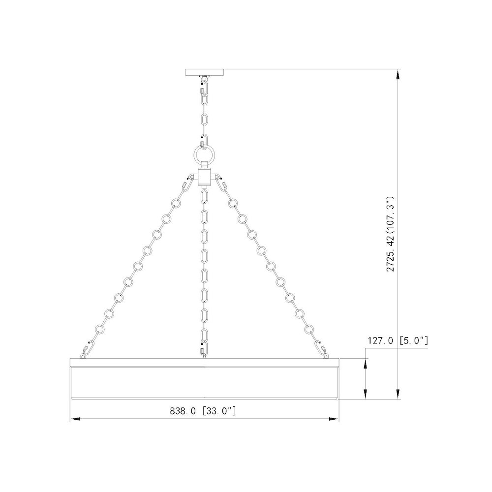 Z-Lite 3 Light Chandelier. Picture 8
