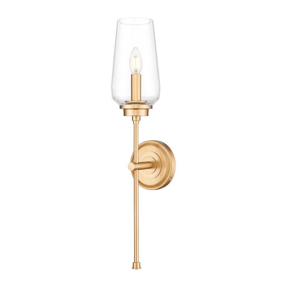 Z-Lite 1 Light Wall Sconce, Modern Gold. Picture 1