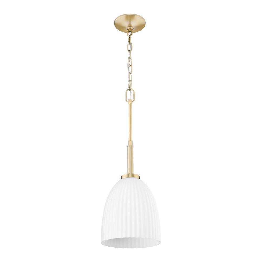 Z-Lite Naya 1 Light Pendant in Modern Gold color, Steel frame. Picture 5