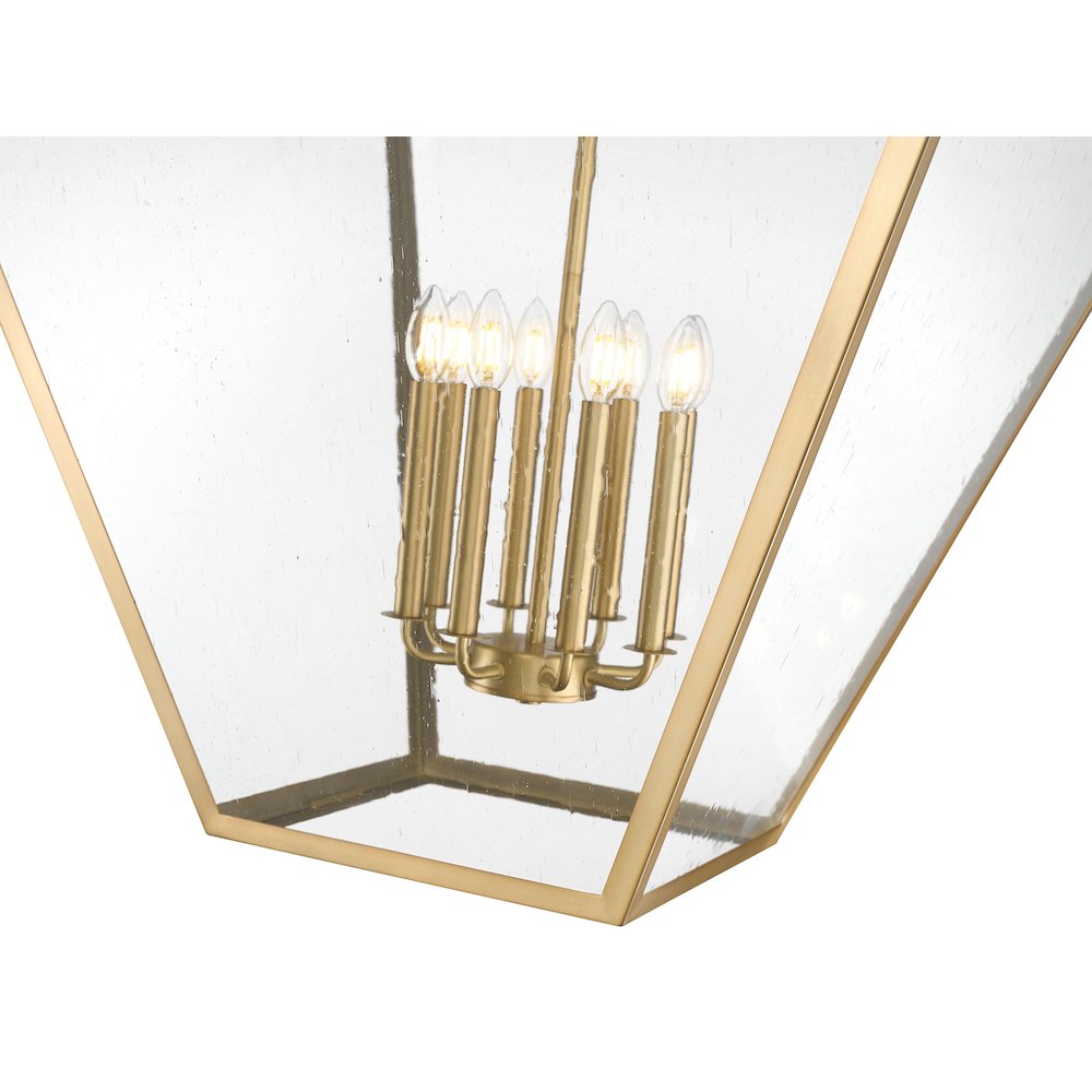 Z-Lite 8 Light Chandelier, Rubbed Brass. Picture 4