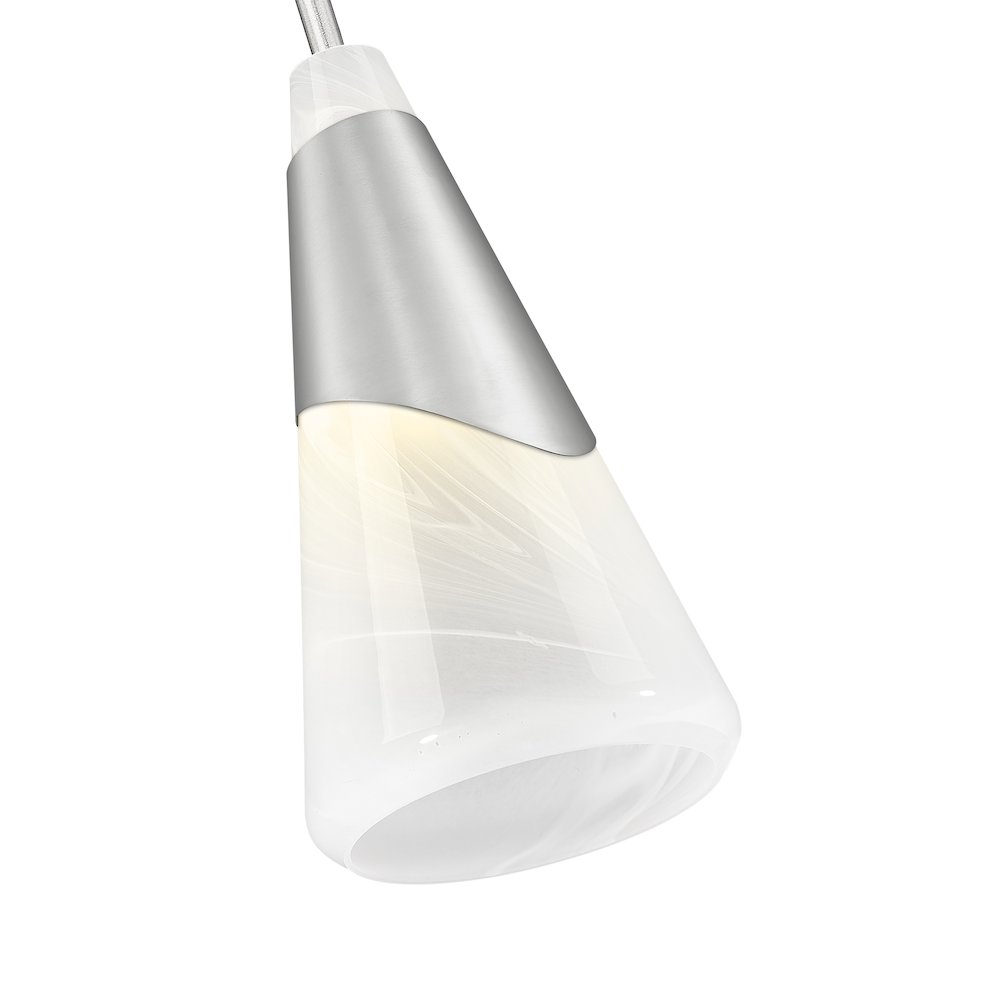 Z-Lite Aimie 1 Light Pendant, Brushed Nickel. Picture 4