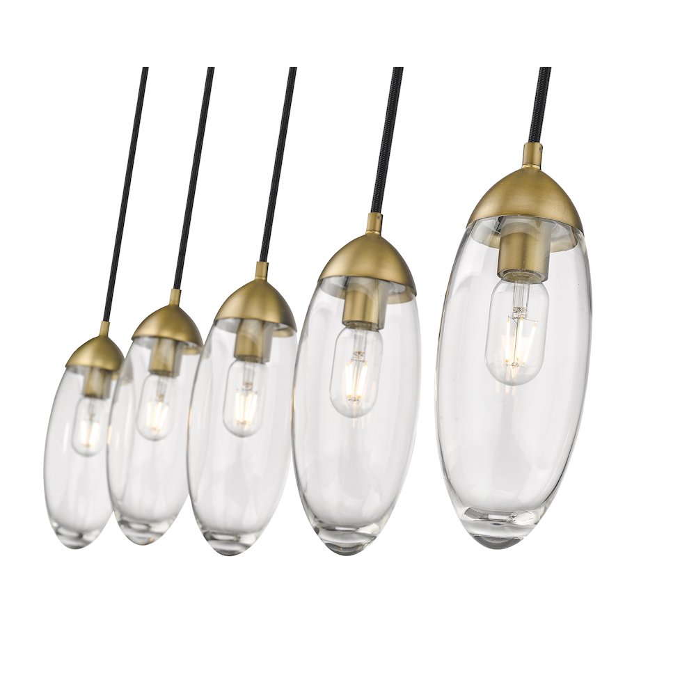 Z-Lite 5 Light Linear Chandelier. Picture 4