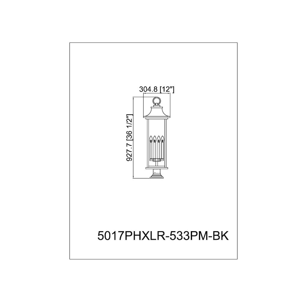 Z-Lite 6 Light Outdoor Pier Mounted Fixture. Picture 8