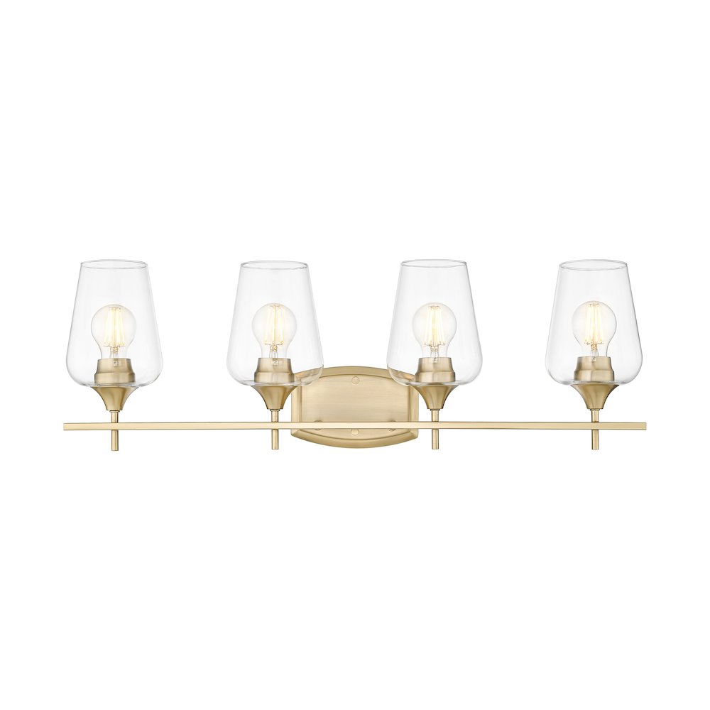 Z-Lite 4 Light Vanity, Burnished Brass. Picture 2