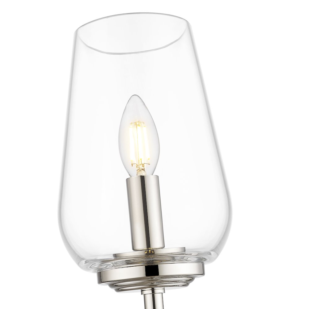Z-Lite 1 Light Wall Sconce, Polished Nickel. Picture 4