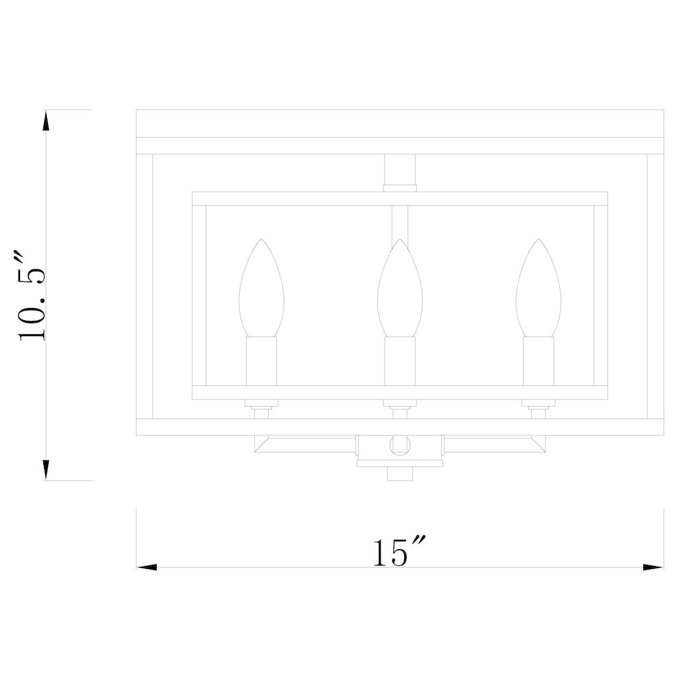 Z-Lite 4 Light Flush Mount. Picture 8