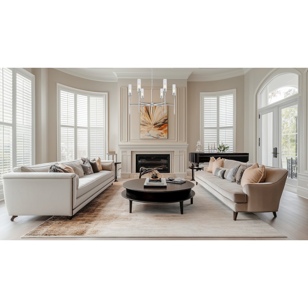 Z-Lite 6 Light Chandelier, Brushed Nickel. Picture 6