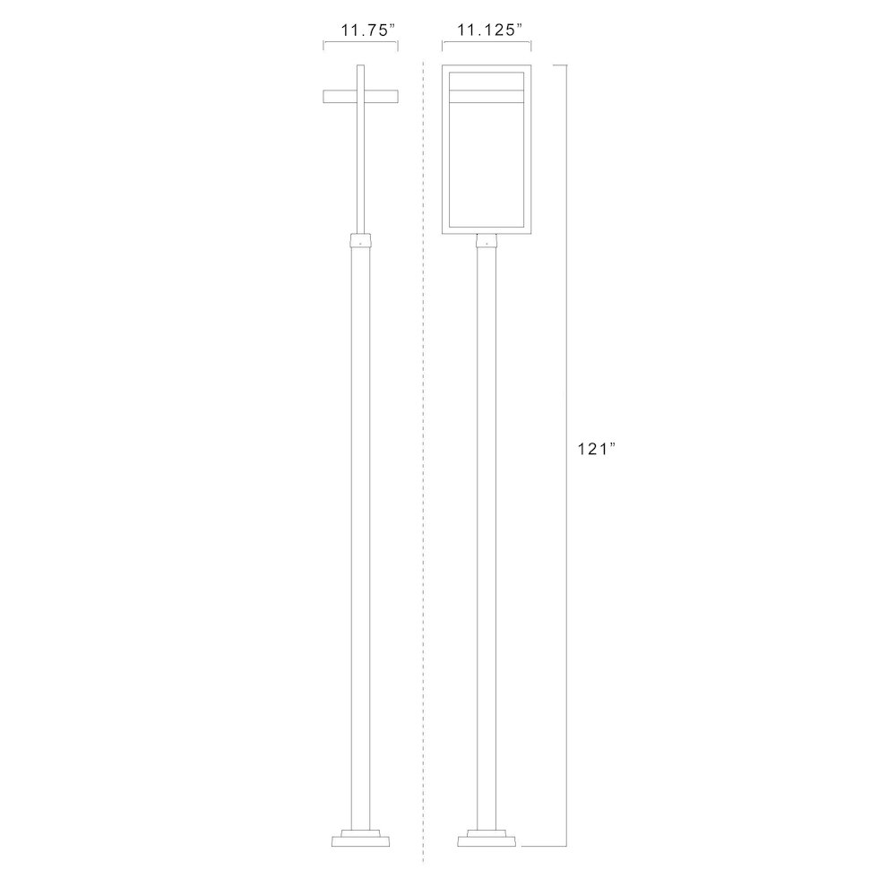 Z-Lite 1 Light Outdoor Post Mounted Fixture. Picture 6
