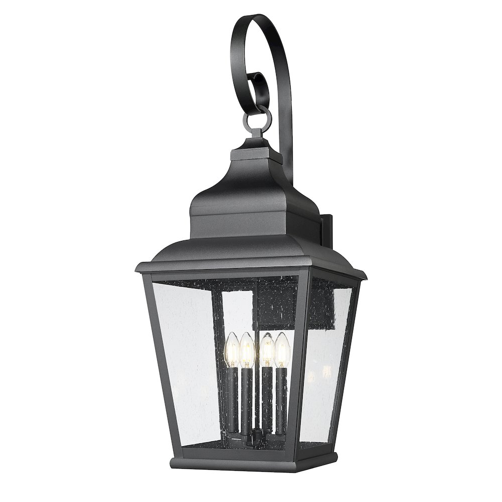 Z-Lite 4 Light Outdoor Wall Light, Sand Black. Picture 1