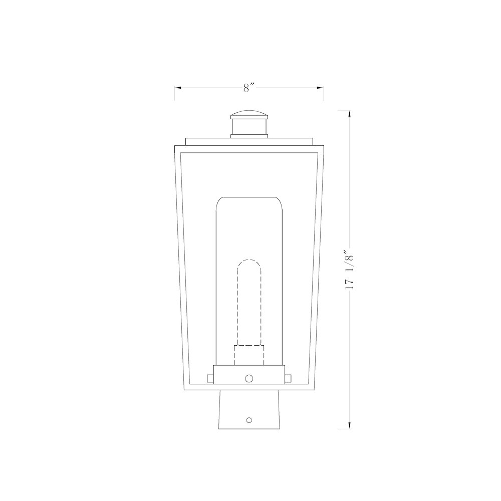 Z-Lite 1 Light Outdoor Post Mount Fixture. Picture 6