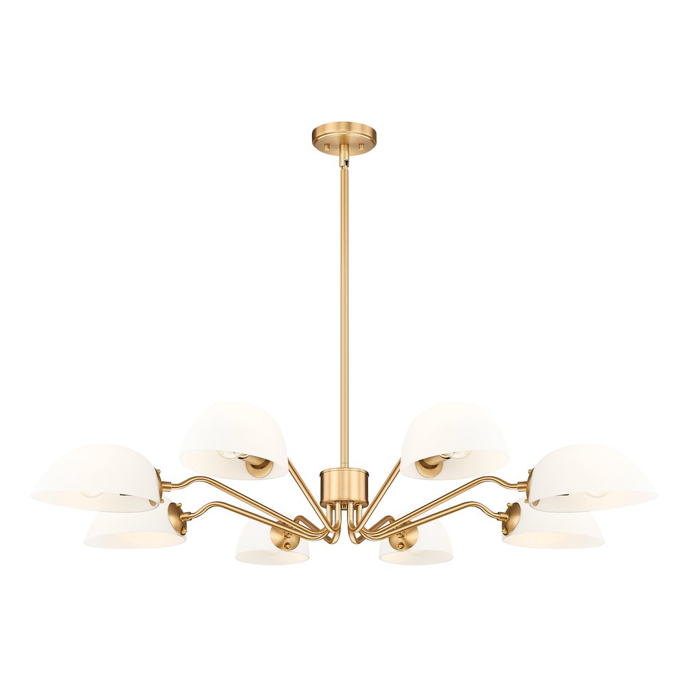 Z-Lite 8 Light Chandelier, Modern Gold. Picture 1