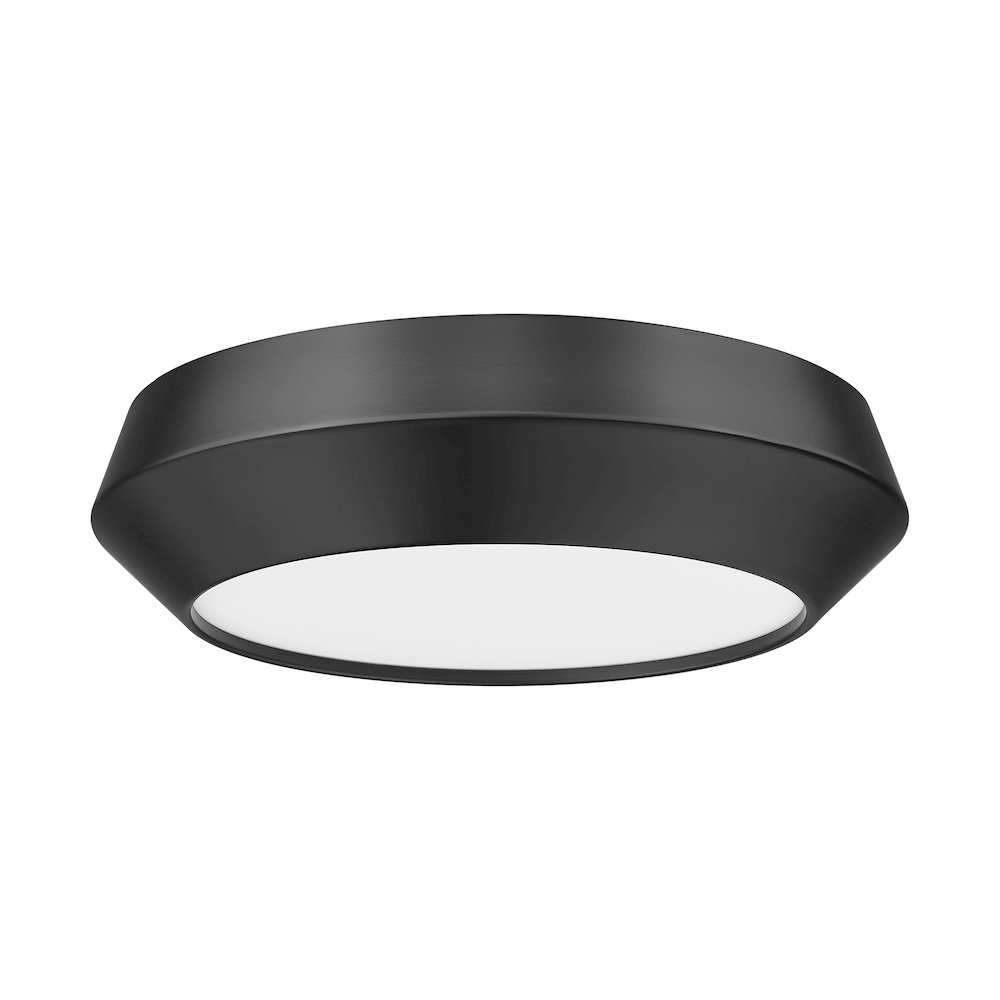 Z-Lite 1 Light Flush Mount, Matte Black. Picture 7