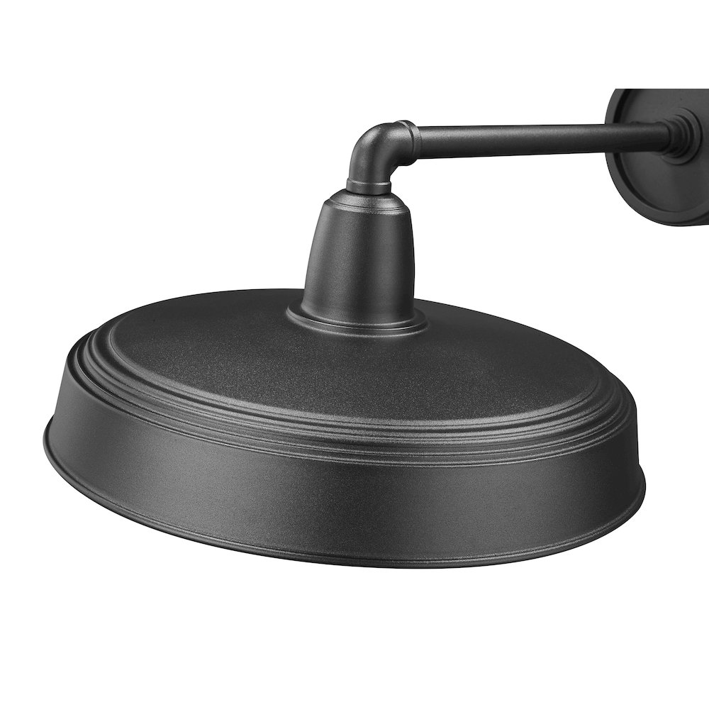 Z-Lite RLM 1 Light Outdoor Wall Light in Sand Black color, Aluminum frame. Picture 4