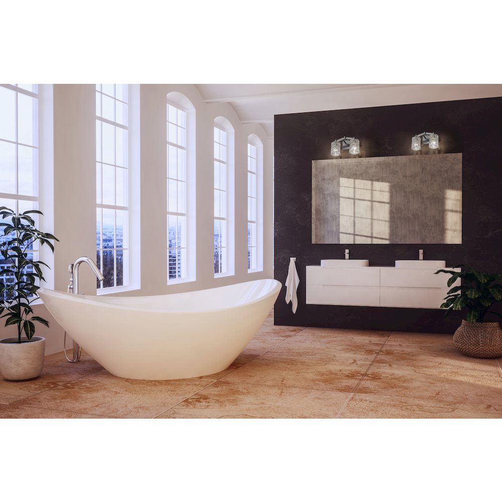 Z-Lite Aubrey 2 Light Vanity in Brushed Nickel Frame Finish. Picture 6