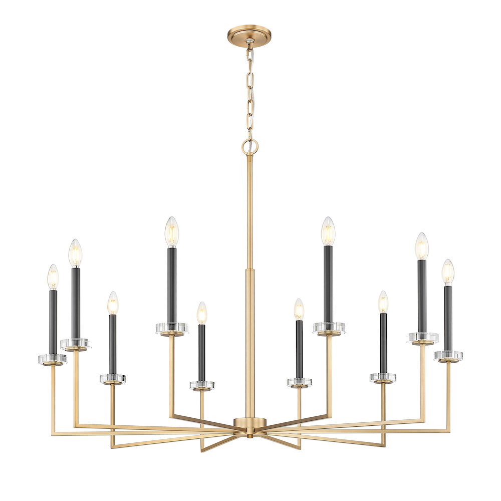 Z-Lite 10 Light Chandelier, Mordern Gold. Picture 3